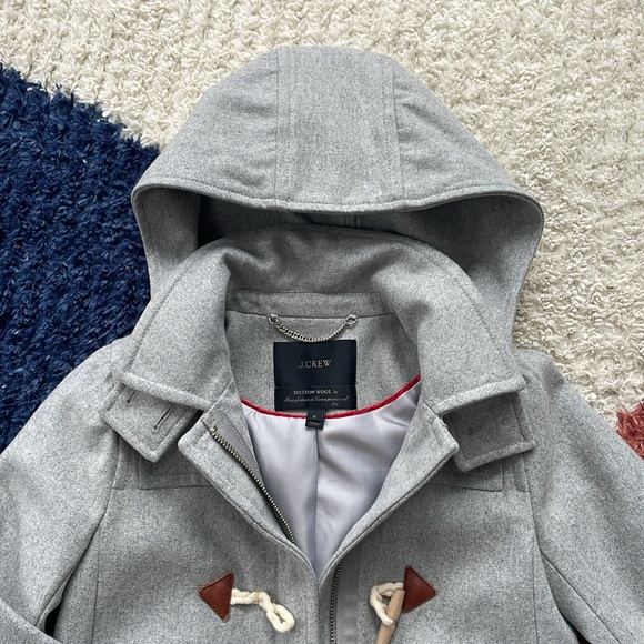 J. Crew Women's Wool Blend Melton Toggle Coat Jacket in Grey - Picture 6 of 8